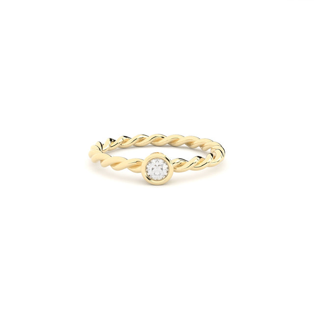 lab grown or natural diamond twisted ring