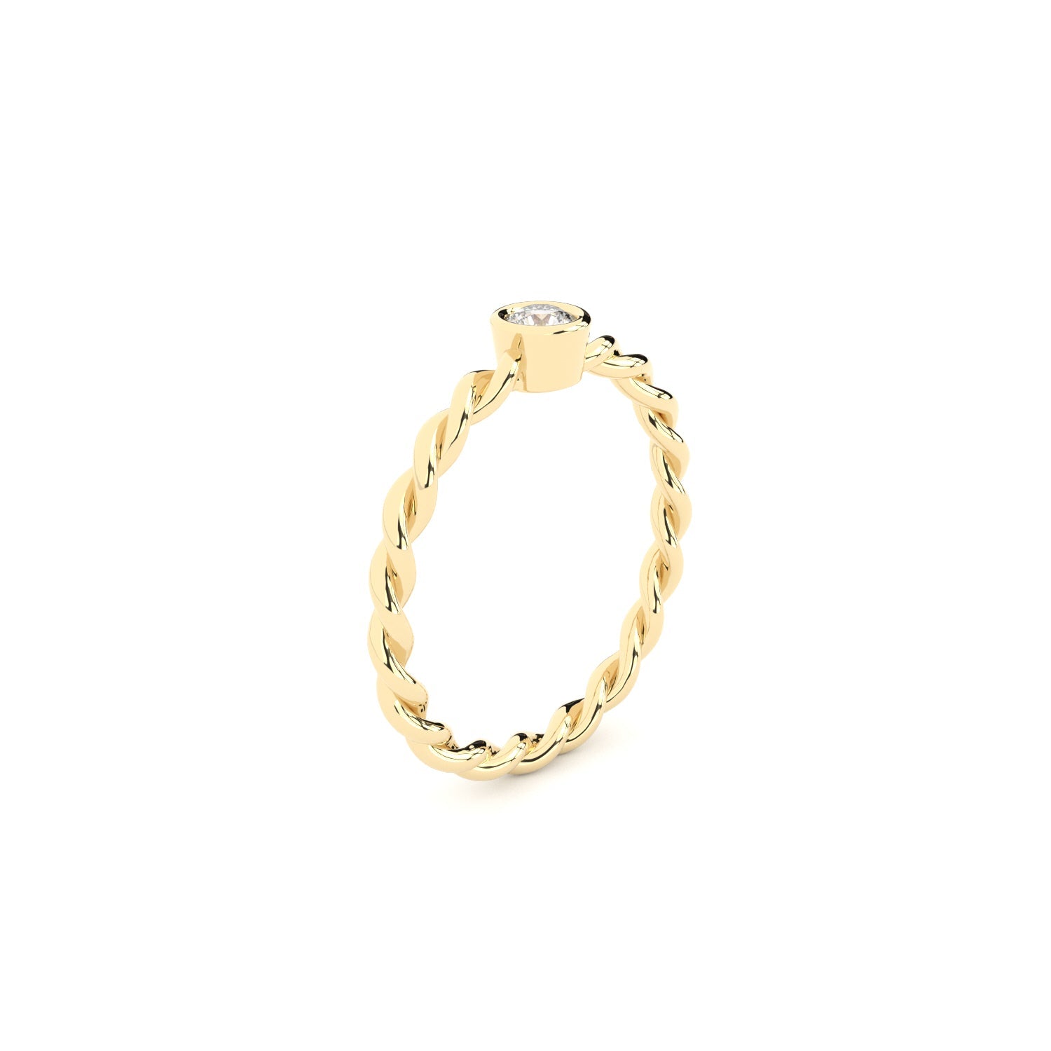 lab grown or natural diamond twisted ring