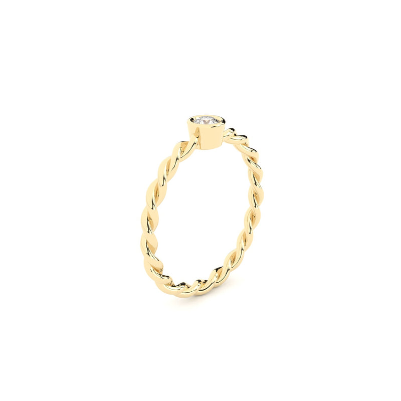 lab grown or natural diamond twisted ring