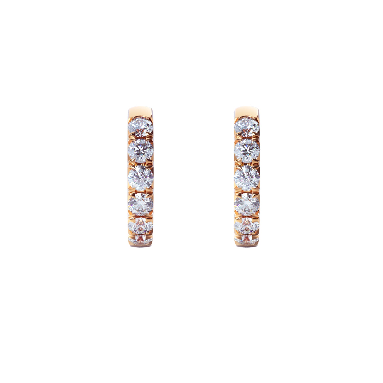 diamond hoops rose