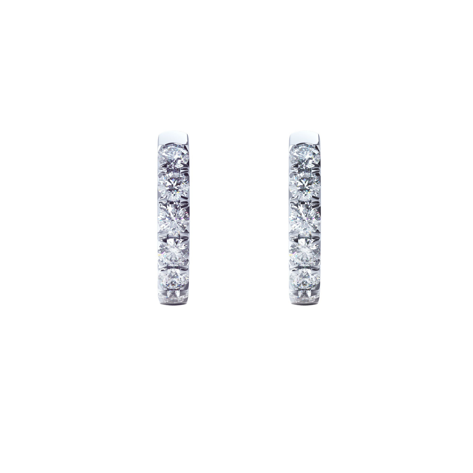 diamond hoops white