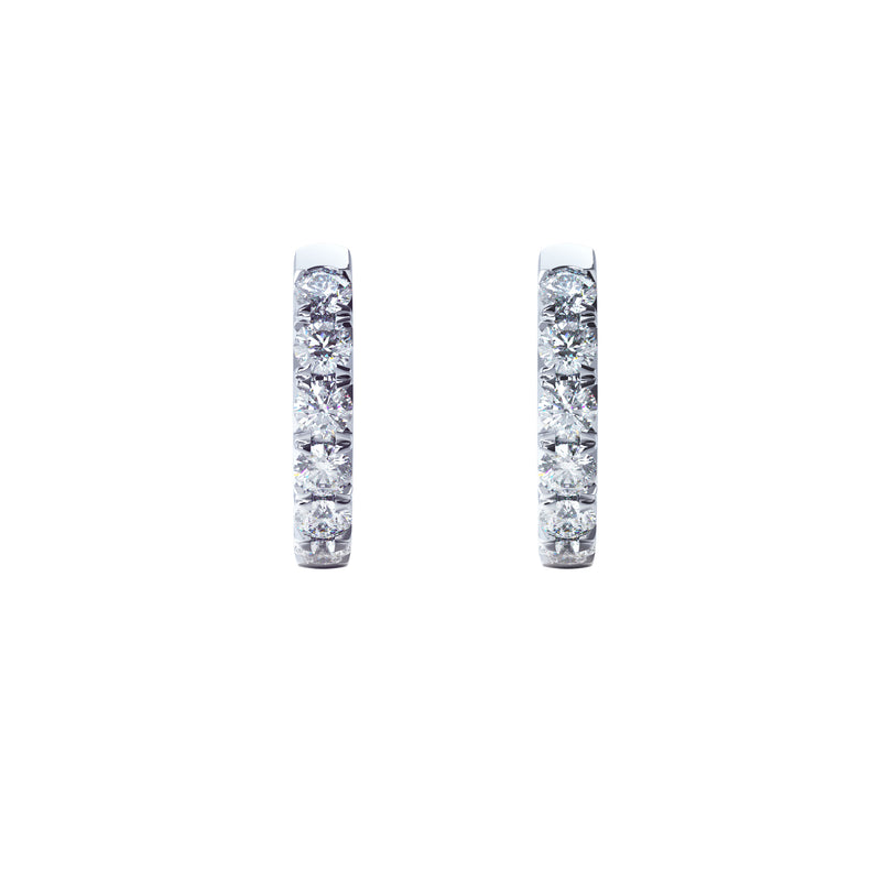 diamond hoops white