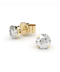 luxury studs with lab grown diamonds yellow gold by Formes