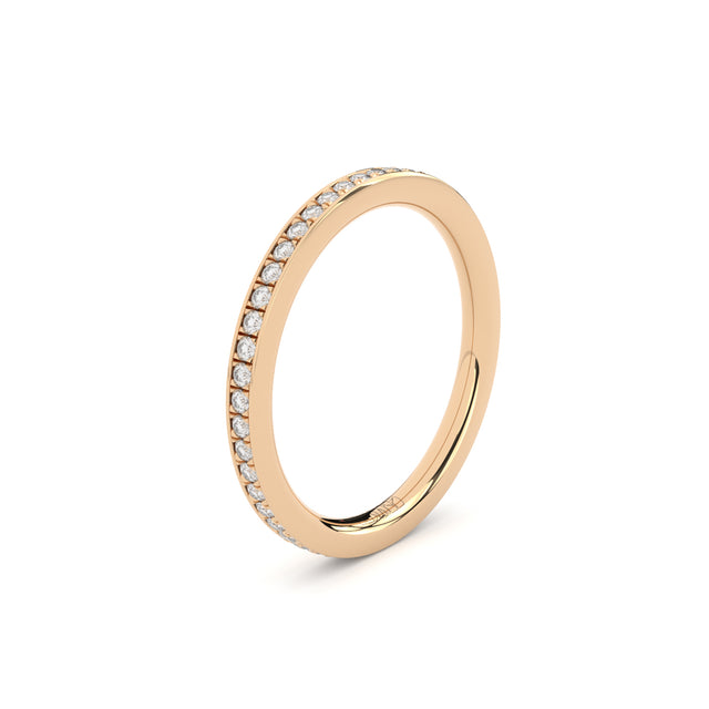 lab grown diamonds eternity band rounded profile by Formes