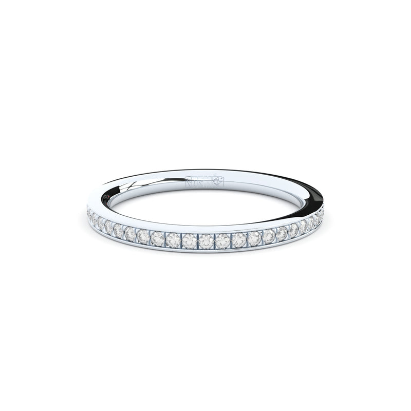 lab grown or natural diamonds eternity band rounded profile by Formes