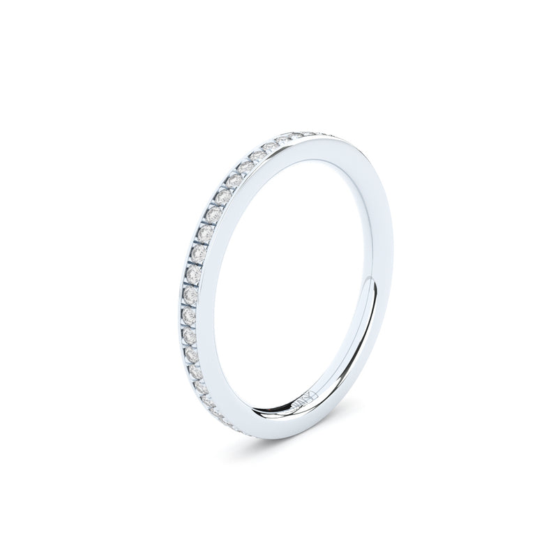 lab grown or natural diamonds eternity band rounded profile by Formes