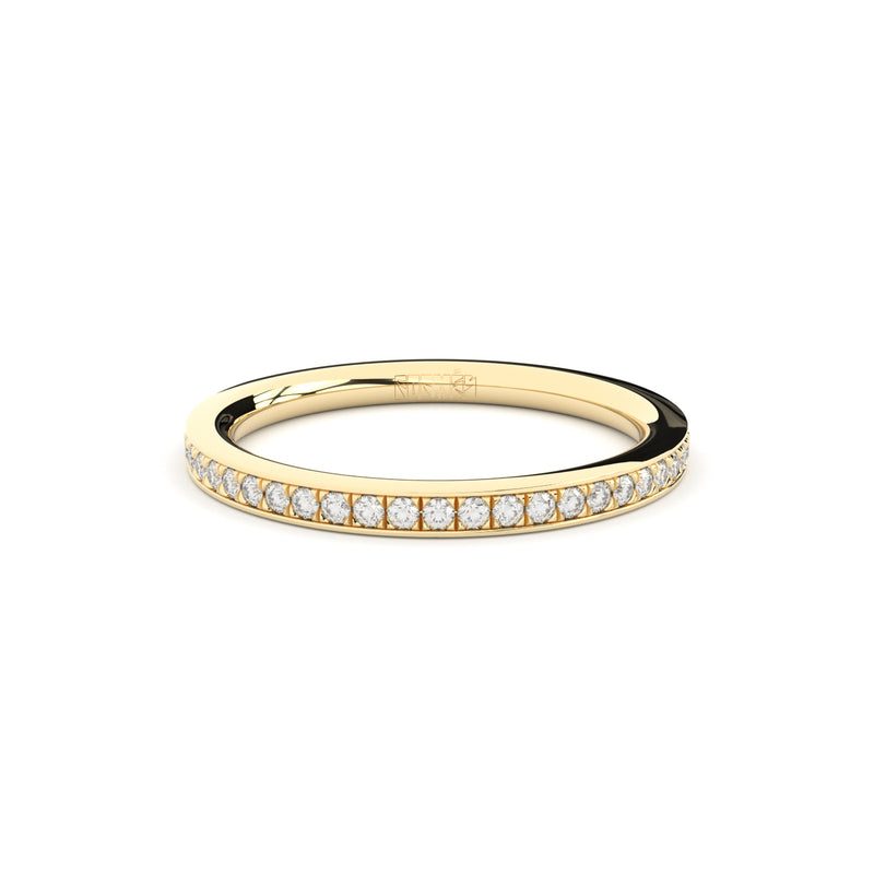 lab grown or natural diamonds eternity band rounded profile by Formes