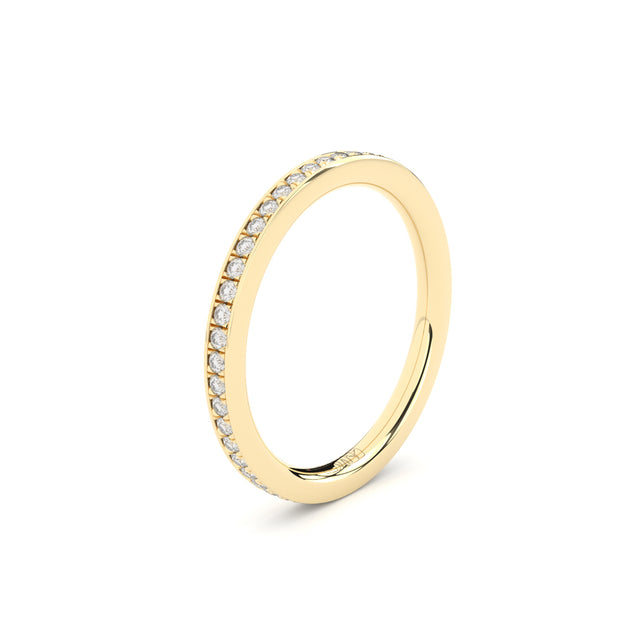 lab grown diamonds eternity band rounded profile by Formes