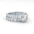 diamonds halo engagement ring and eternity band by Formes