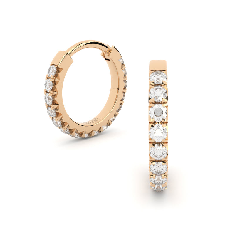 Fine diamonds hoop earrings by Formes, with Kornelija Tocionyte