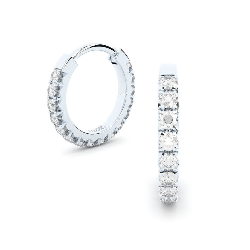 Fine diamonds hoop earrings by Formes, with Kornelija Tocionyte