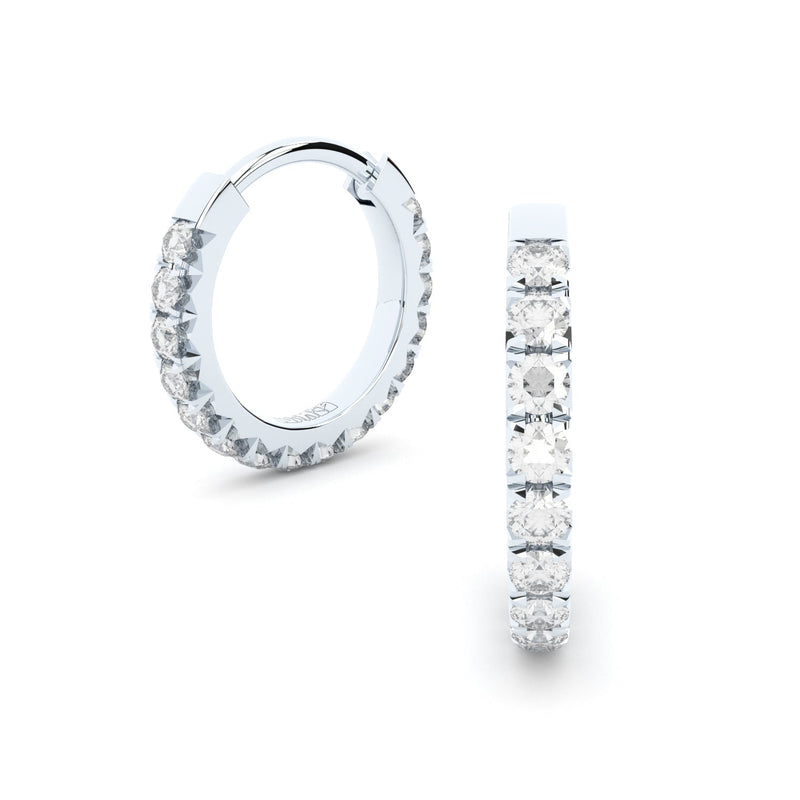 luxury hoop earrings with diamonds by Formes