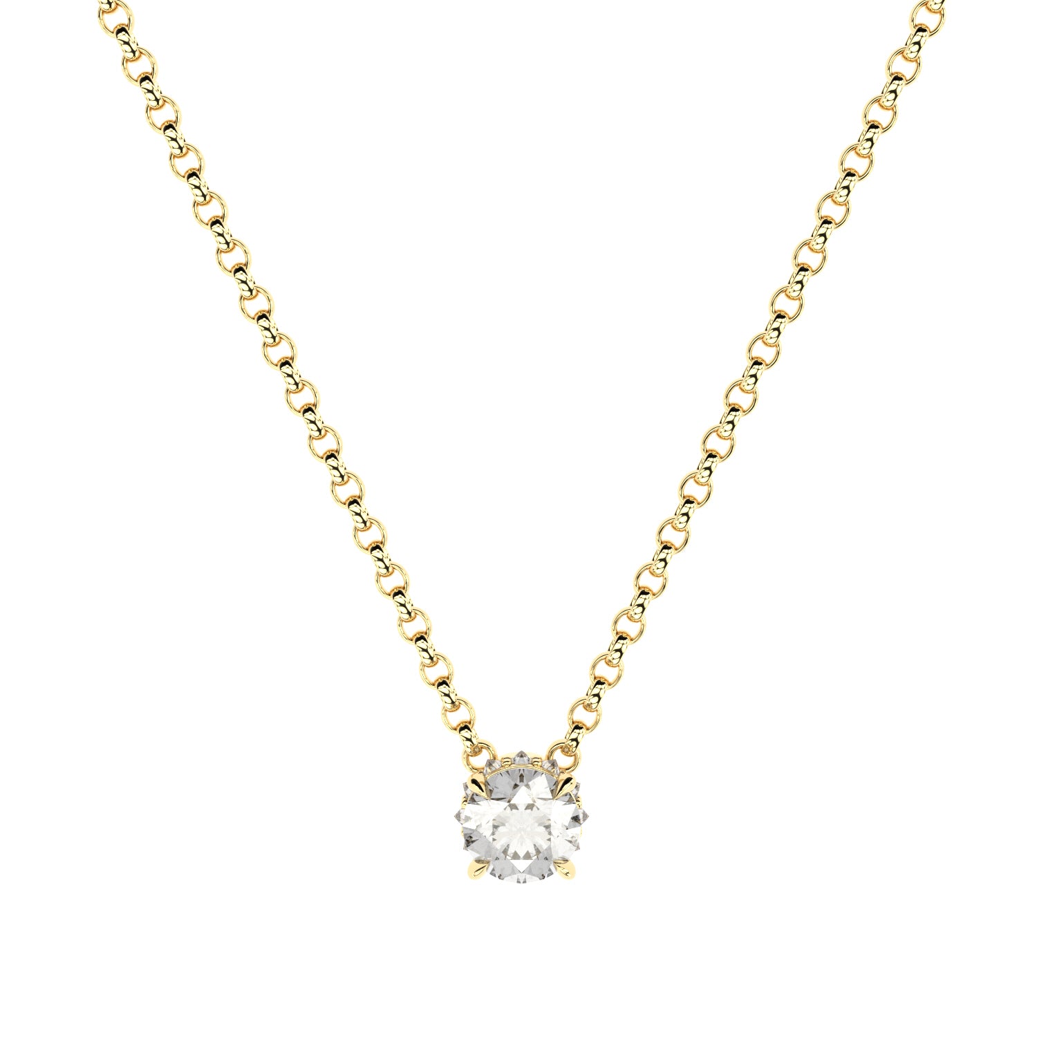 lab grown diamond necklace edgy style sun formes