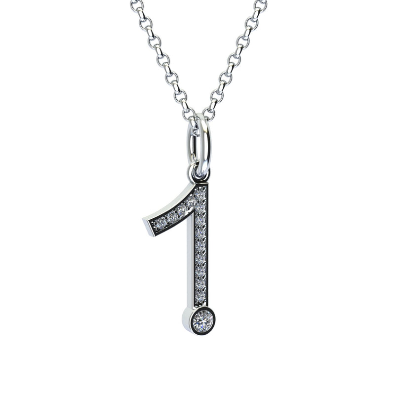 lab grown diamonds number 1 pendant