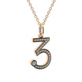 lab grown diamonds number 3 pendant