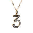 lab grown diamonds number 3 pendant