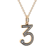 lab grown diamonds number 3 pendant