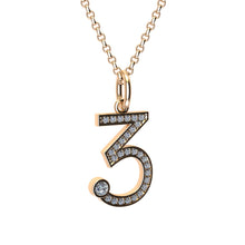 lab grown diamonds number 3 pendant