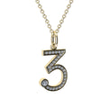 lab grown diamonds number 3 pendant