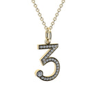 lab grown diamonds number 3 pendant