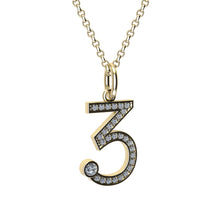 lab grown diamonds number 3 pendant