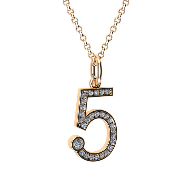 lab grown diamonds pendant number 5