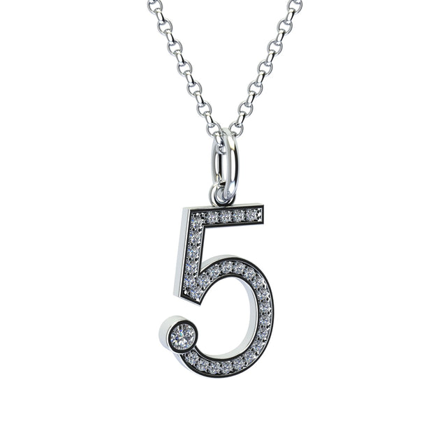 lab grown diamonds pendant number 5