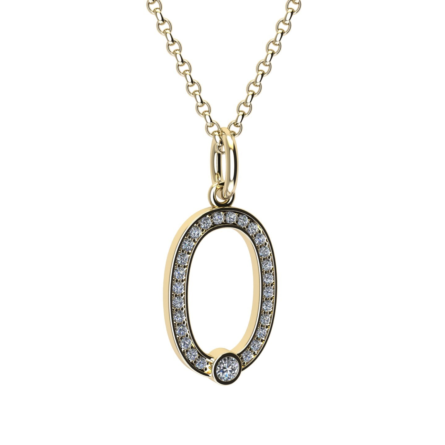 lab grown diamonds number 0 pendant