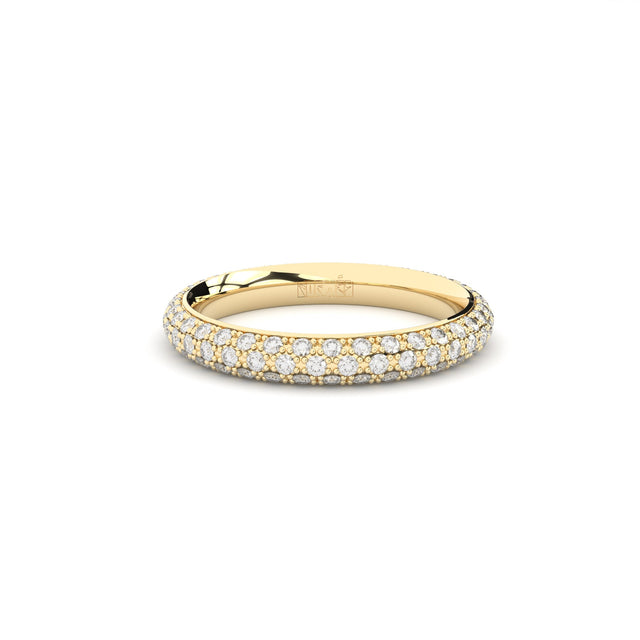 GRACE 3 ROWS PAVE ETERNITY RING