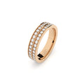 lab grown diamonds wedding ring two rowns pave setting