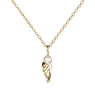 lab grown diamond wing pendant from 18 K gold by Formes