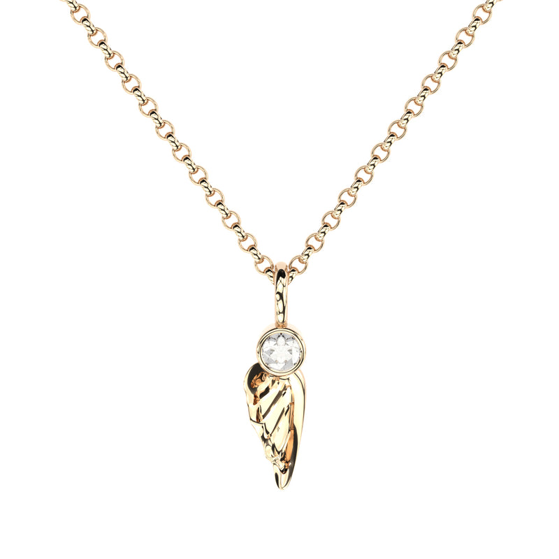 lab grown diamond wing pendant from 18 K gold by Formes