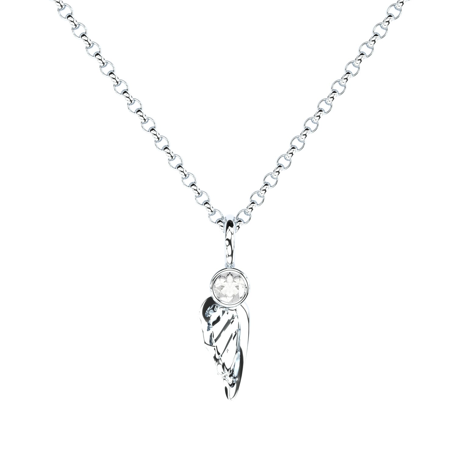 lab grown diamond wing pendant from 18 K gold by Formes