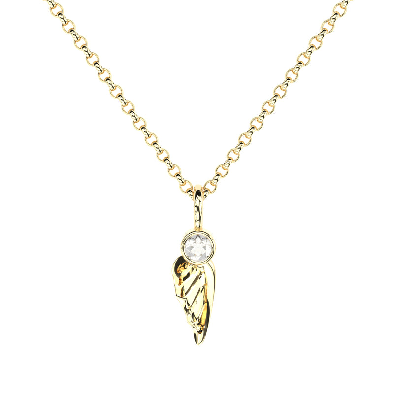 lab grown diamond wing pendant from 18 K gold by Formes