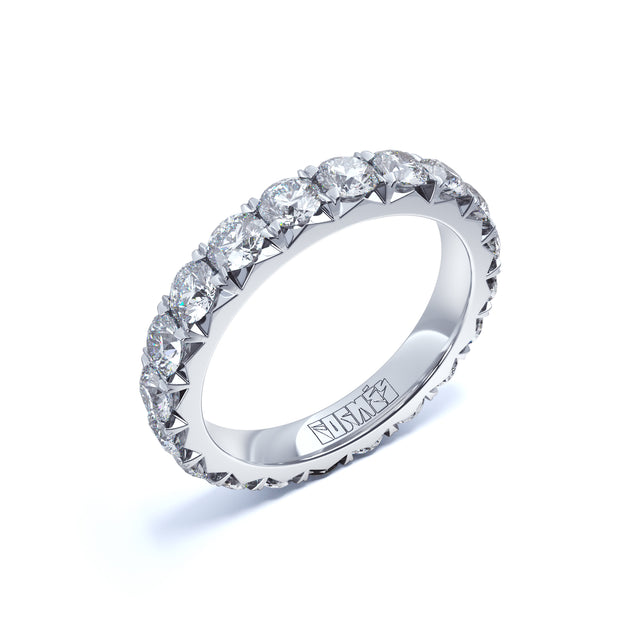 lab grown diamonds eternity band white gold formes