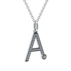 INITIAL A PENDANT, SMALL, WHITE