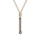 letter i pendant with lab made diamonds