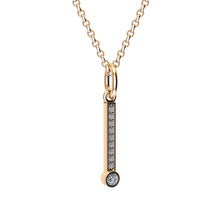 letter i pendant with lab made diamonds