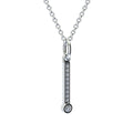 letter i pendant with lab made diamonds