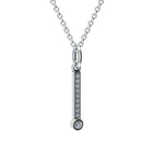 letter i pendant with lab made diamonds
