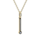 letter i pendant with lab made diamonds