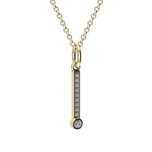 letter i pendant with lab made diamonds