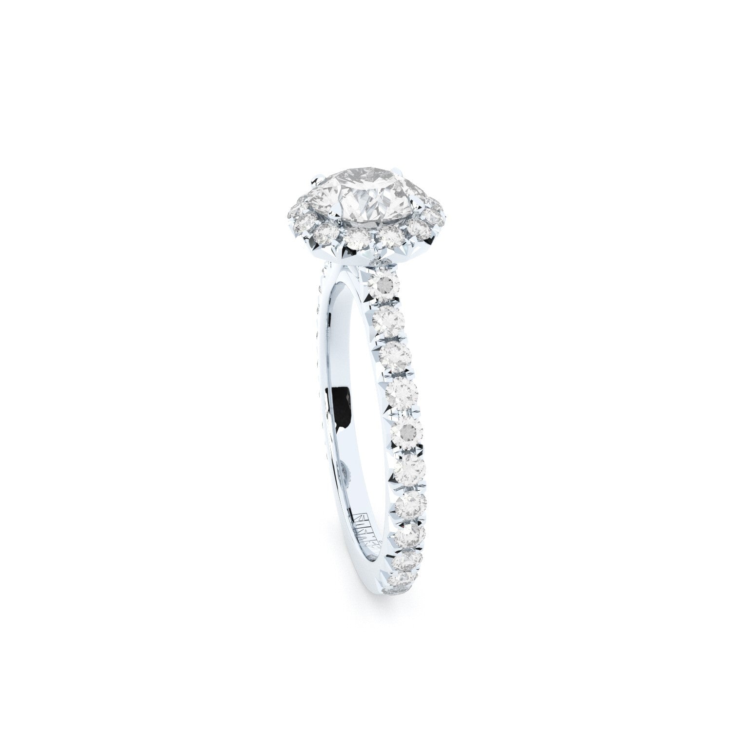 luxury lab grown diamonds halo engagement ring by formes