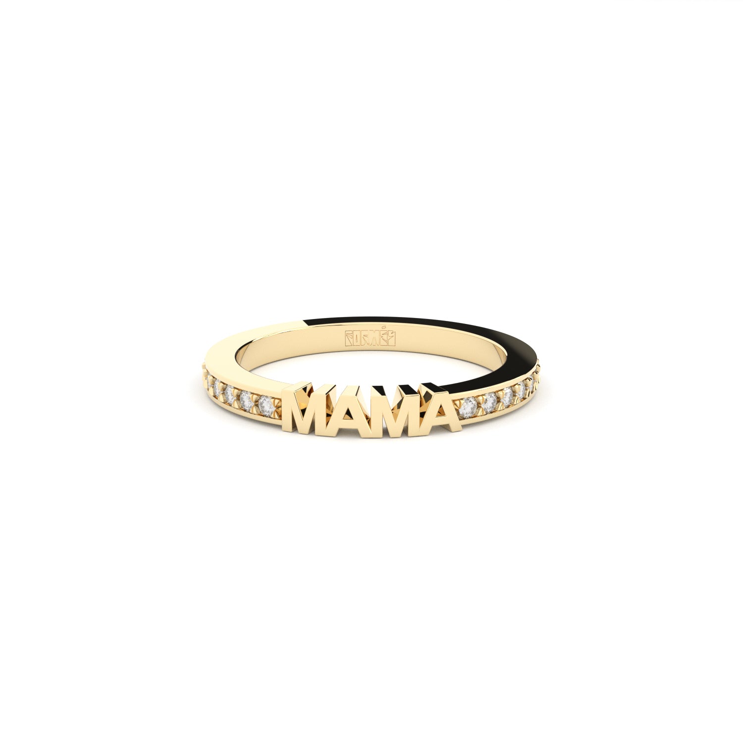 mama ring with lab grown diamonds eternity shank by Formes