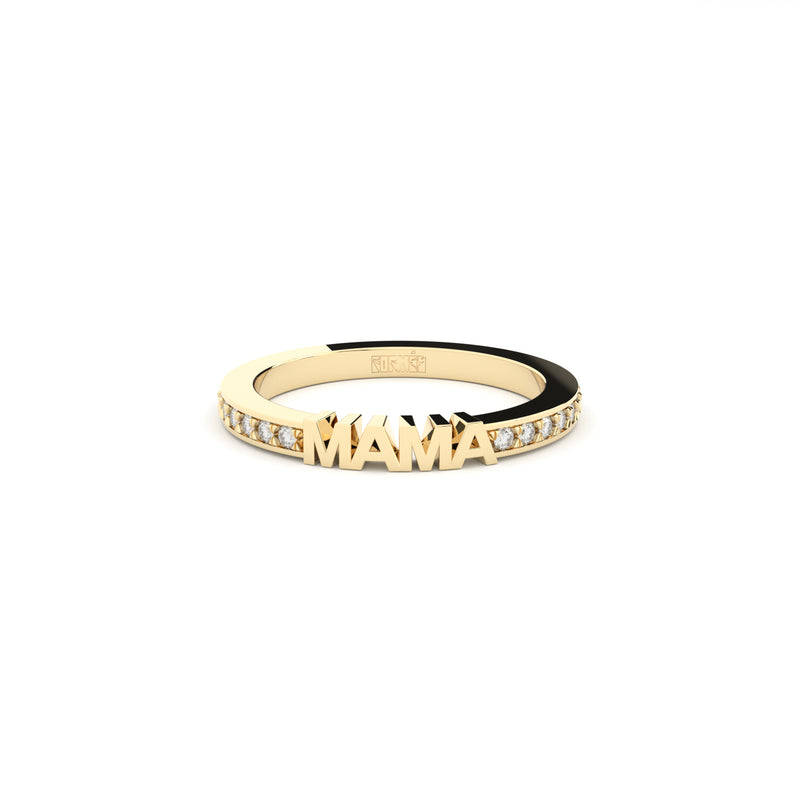 mama ring with lab grown diamonds eternity shank by Formes