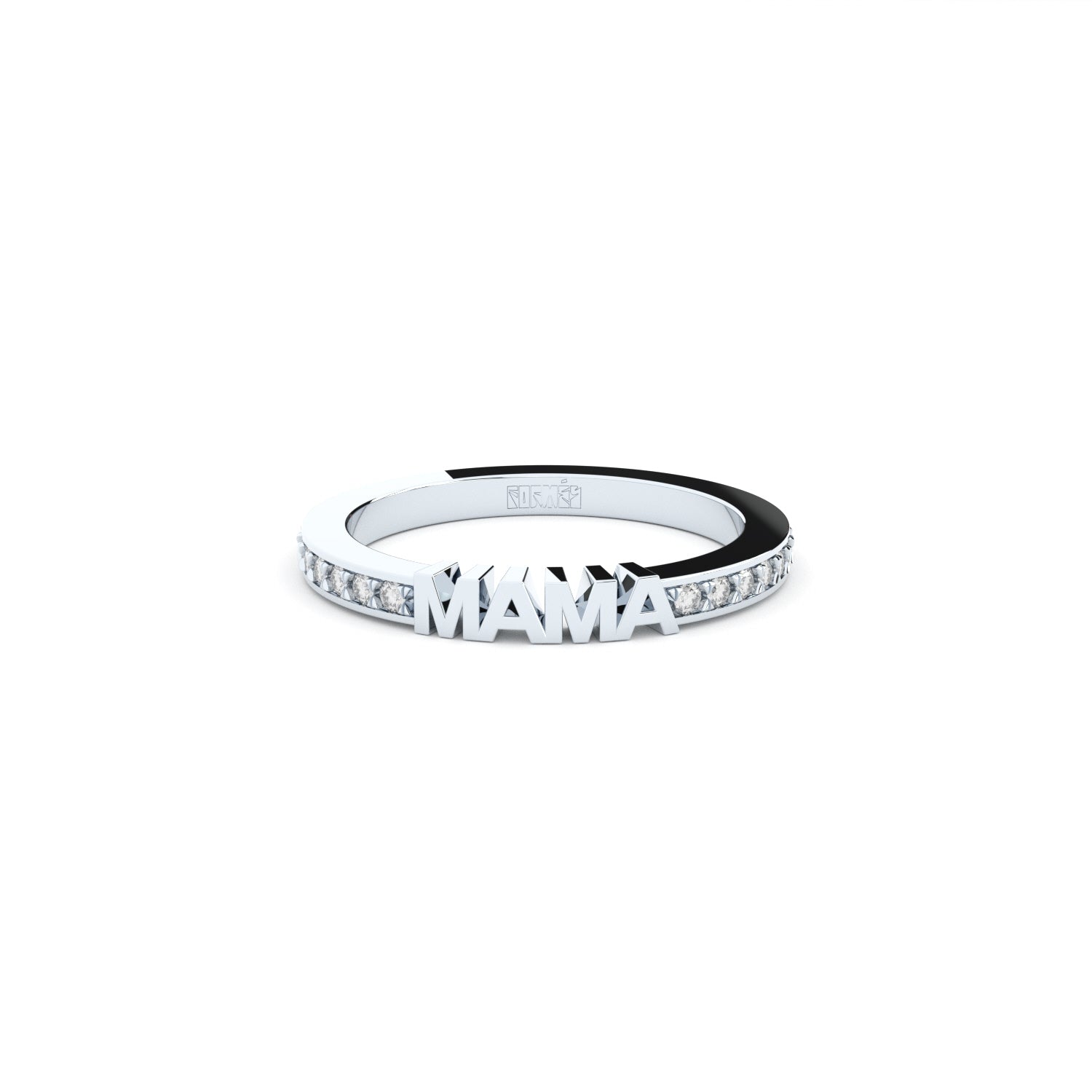 mama ring with lab grown diamonds eternity shank by Formes