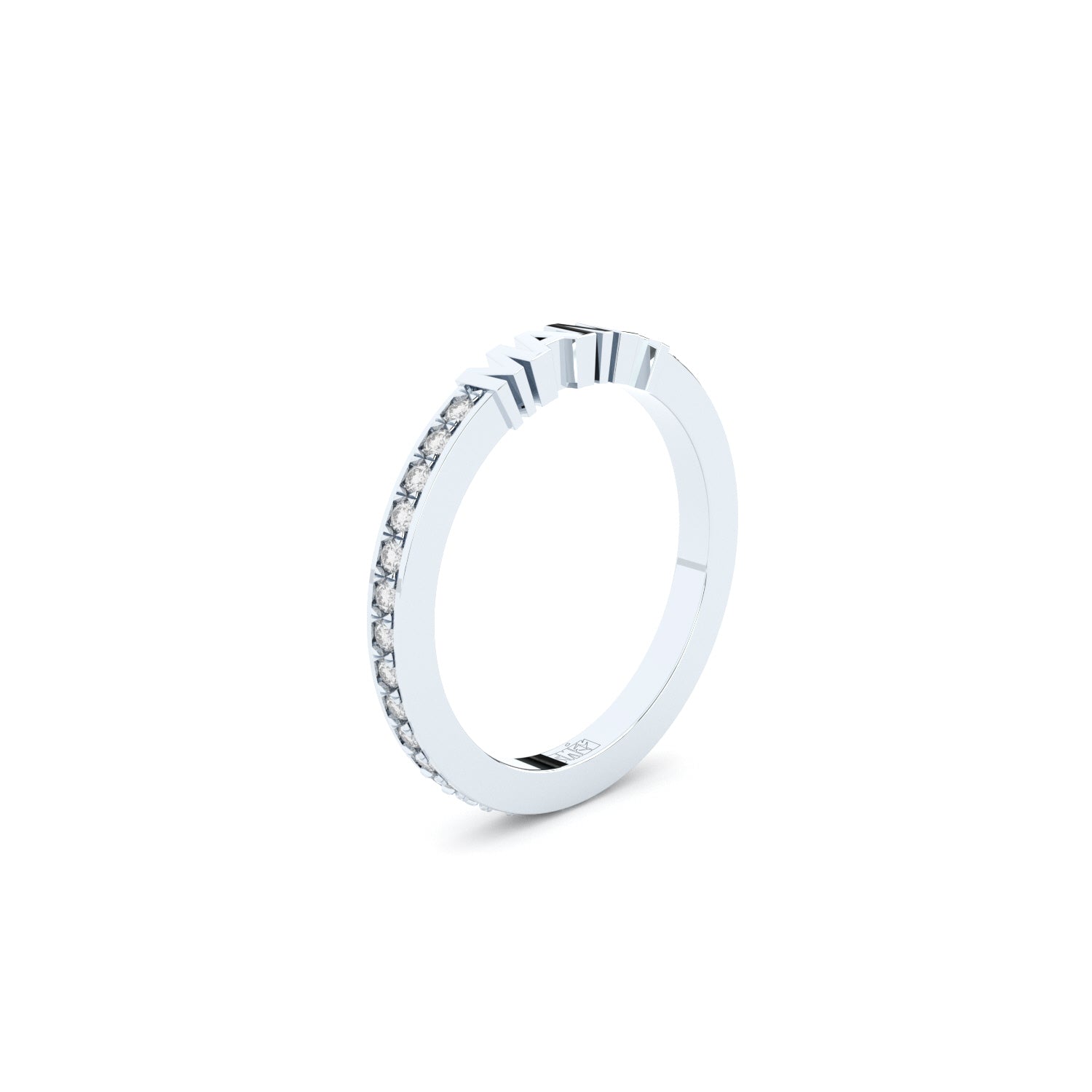 mama ring with lab grown diamonds eternity shank by Formes