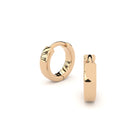 plain golden hoop earrings by Formes 10 mm