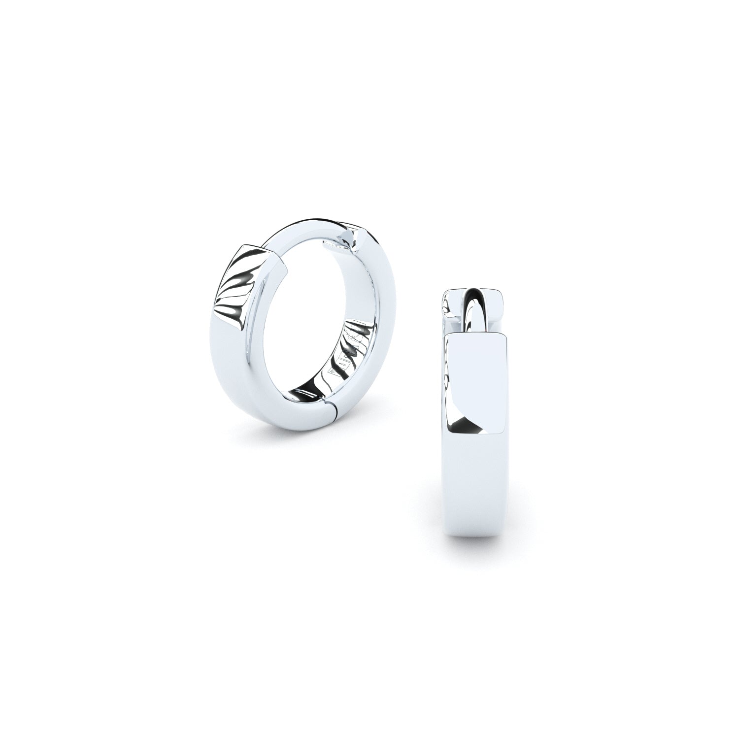 plain golden hoop earrings by Formes 10 mm