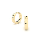 plain golden hoop earrings by Formes 10 mm